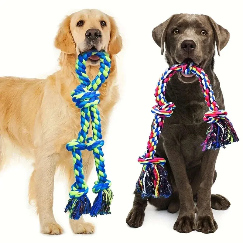 2-Pack Heavy Duty Rope Dog Toys – Tough, Interactive & Dental Care