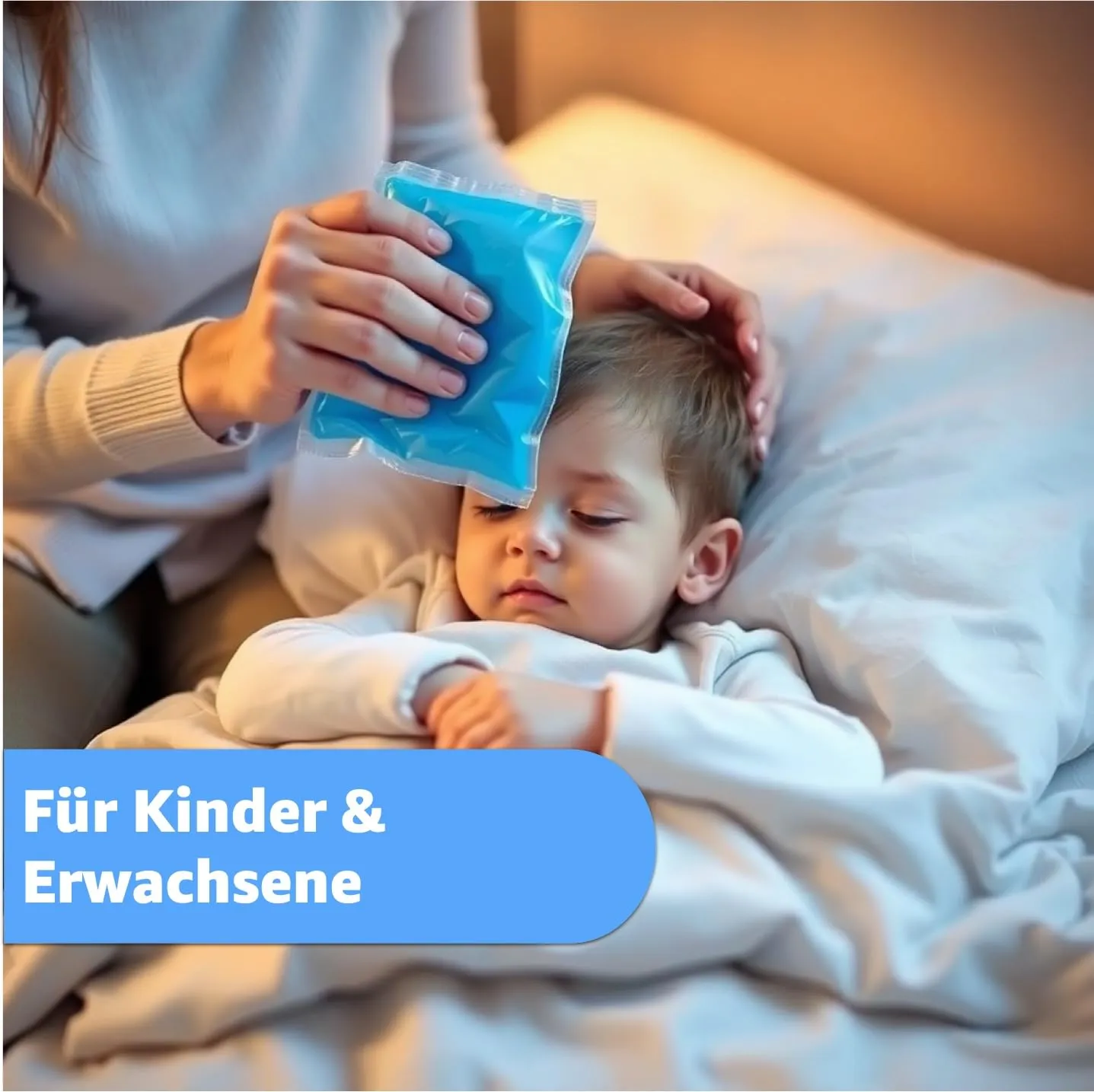 2 pieces - XXL cooling pads 29x12 cm - MADE IN GERMANY - Ice packs gel blue, large - heat pads & cooling packs - cooling pads - for wisdom teeth, pain & fever - children & adults 2x XXL