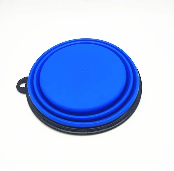 2Pcs S 350ml pink Portable Outdoor Pet feed bowl Foldable Silicone travel Bowl AZ2097