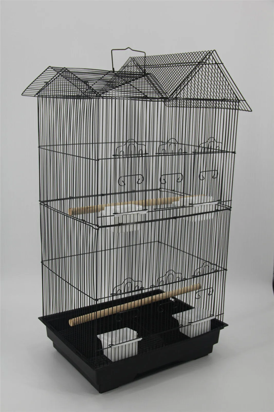 4 x Medium Size Bird Cage Parrot Budgie Aviary - Black | Avian Paradise