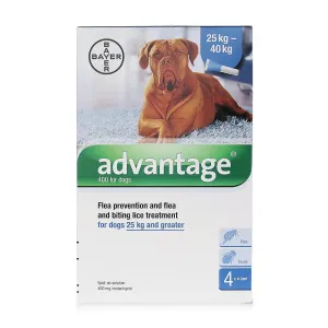 ADVANTAGE 400 Spot-On for Dogs 25Kg 