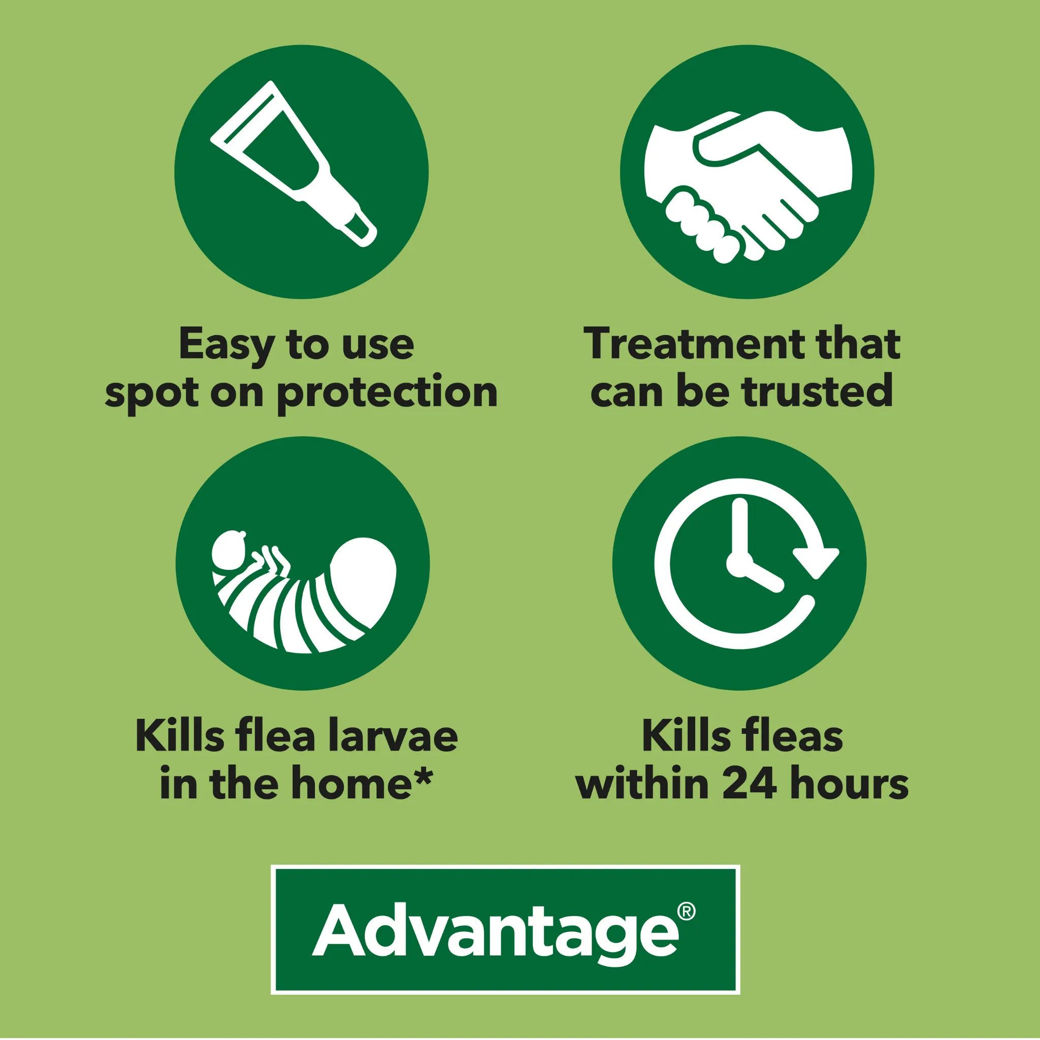 Advantage 80, 4 Week Spot-On Flea Treatment For Cats & Rabbits - 4kg and Over - 4 Pipettes