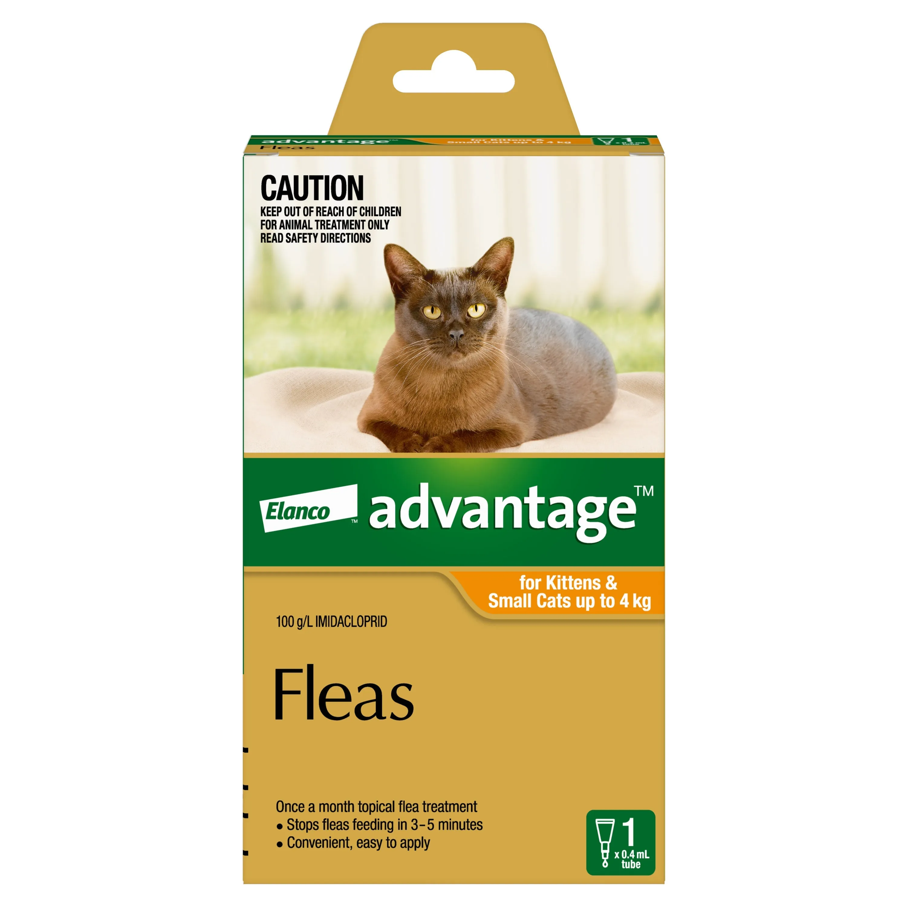 Advantage Flea Treatment for Cats 0-4kg Orange 1 Pack^^^