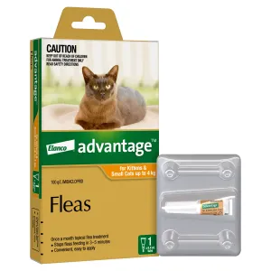 Advantage Flea Treatment for Cats 0-4kg Orange 1 Pack^^^