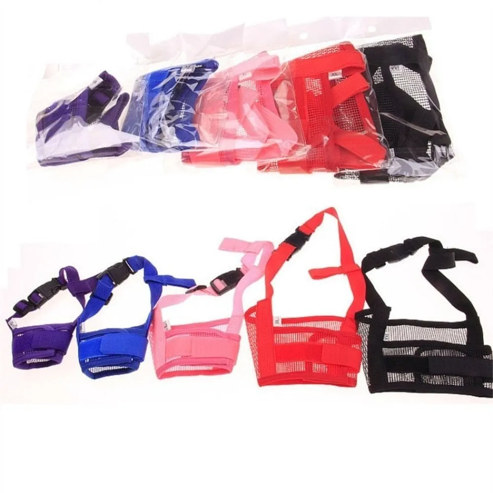 Anti Barking Dog Muzzle For Small Large Dogs Adjustable Mesh