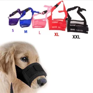 Anti Barking Dog Muzzle For Small Large Dogs Adjustable Mesh