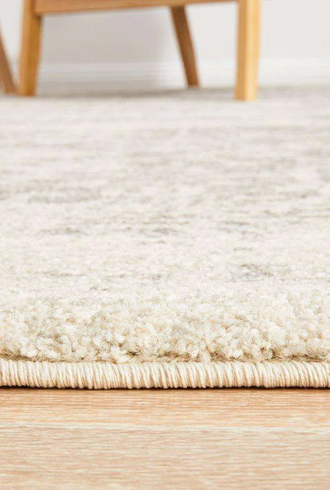 Bafra Distressed Grey & Ivory Transitional Rug