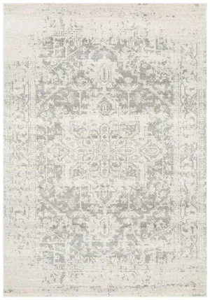 Bafra Distressed Grey & Ivory Transitional Rug
