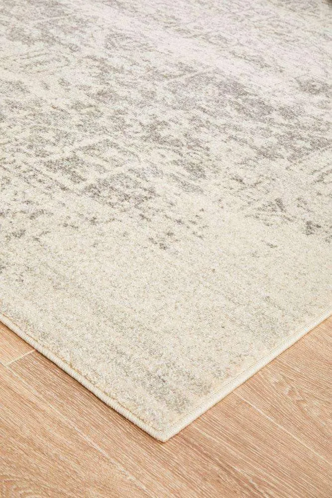 Bafra Distressed Grey & Ivory Transitional Rug