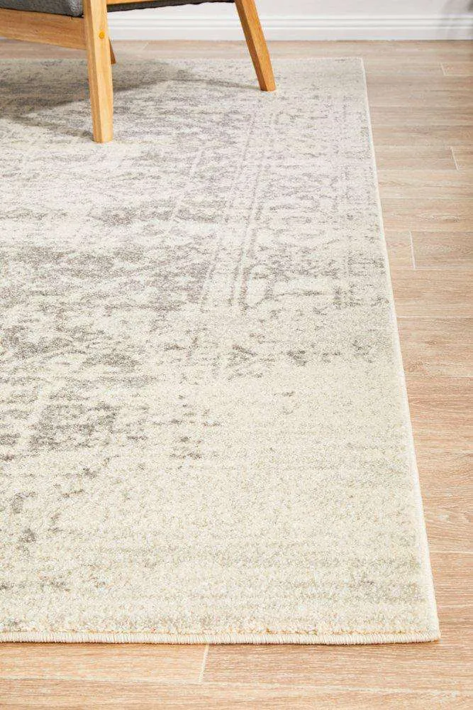 Bafra Distressed Grey & Ivory Transitional Rug