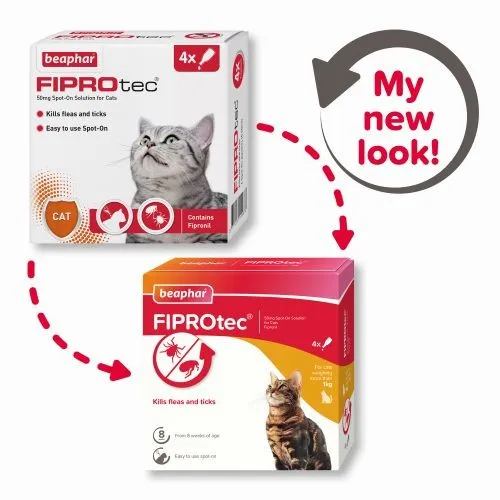 Beaphar FIPROtec® Spot-On for Cats - 4 Pipettes