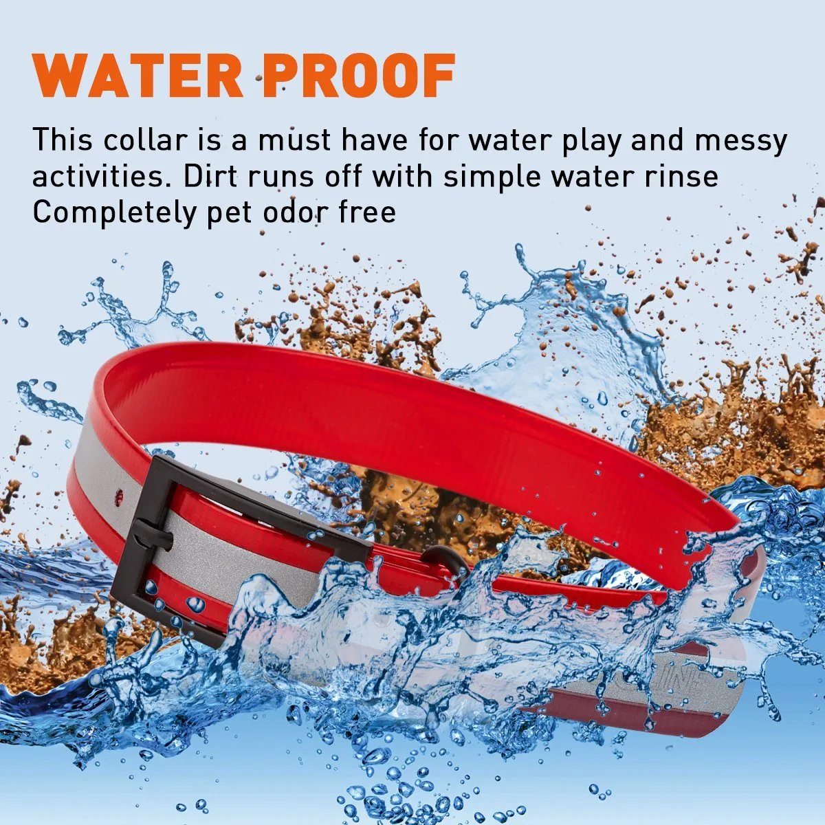 Biothane Translucent Reflective Collar