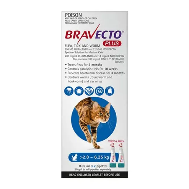 Bravecto Plus Flea, Tick & Worming Treatment