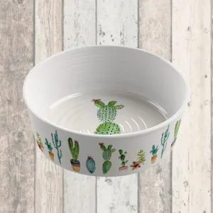 Cactus Melamine Pet Bowl