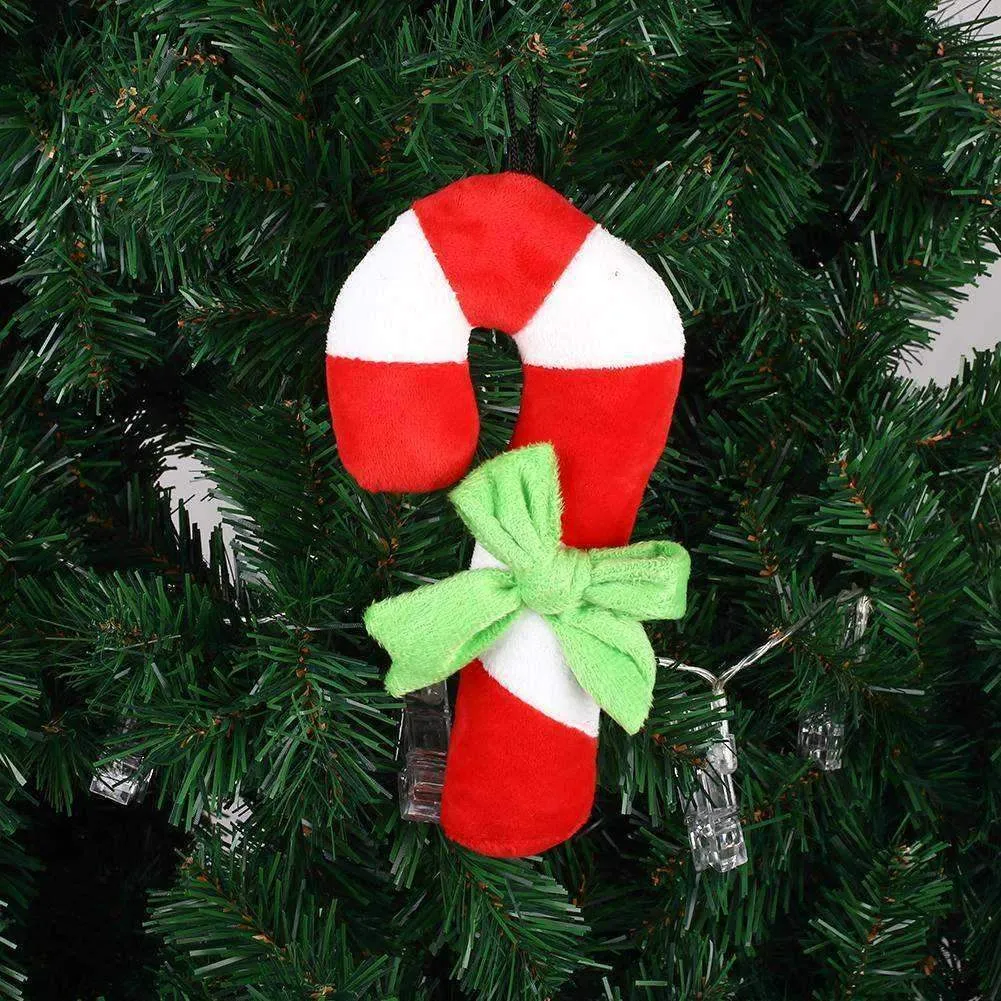 Candy Cane Plush Dog Toy﻿