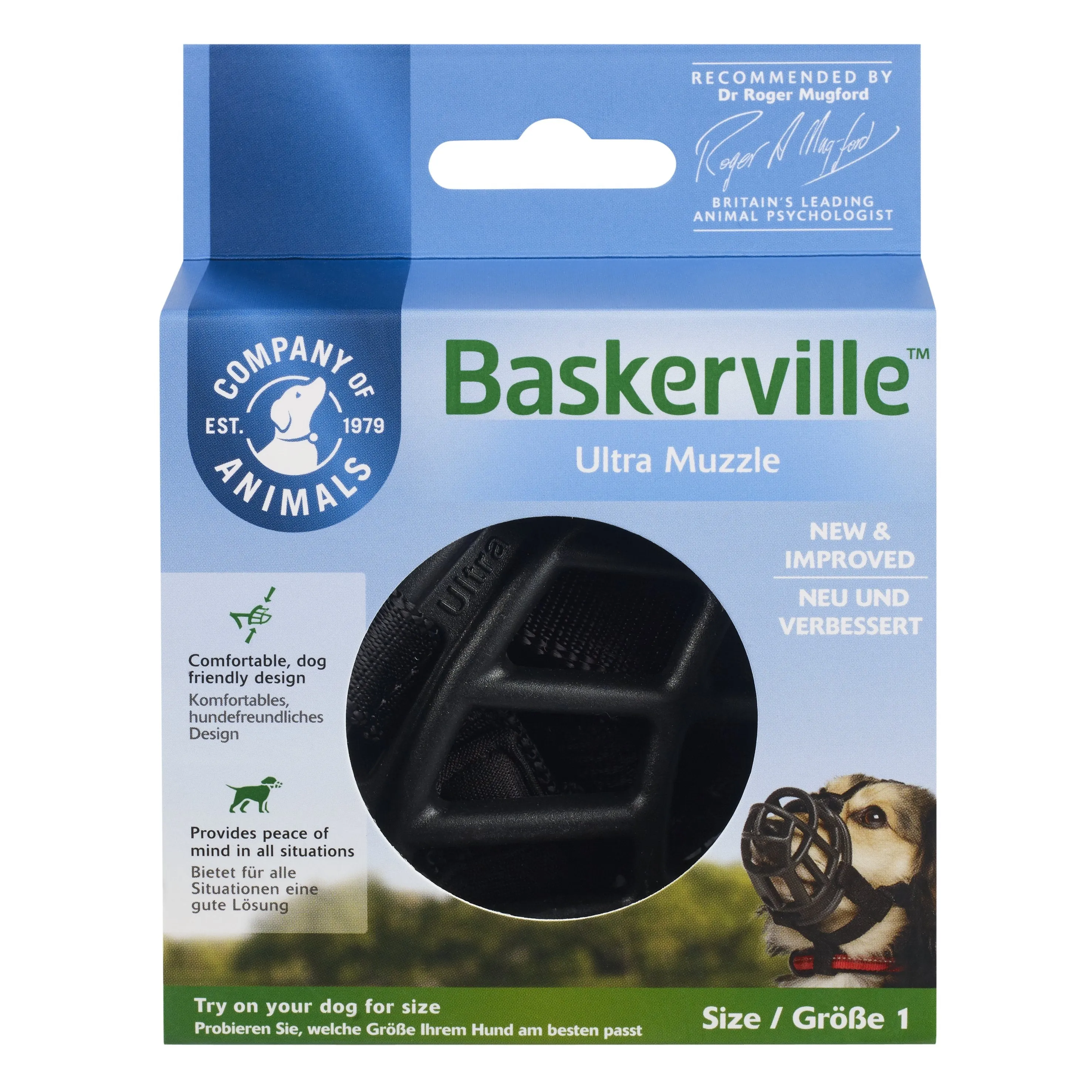 Company of Animals Baskerville Ultra Dog Muzzle Size 1^^^