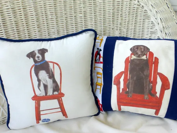 Decorative dog Pillow, border collie pillow, boys room decor