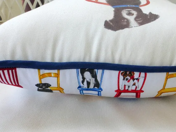 Decorative dog Pillow, border collie pillow, boys room decor