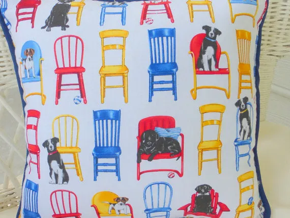 Decorative dog Pillow, border collie pillow, boys room decor