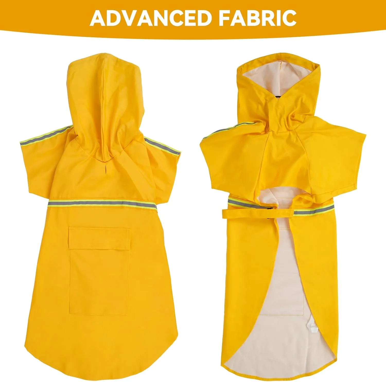 Dog Raincoat, Adjustable Water Proof Pet Clothes with Clear Hooded, Waterproof Lightweight Pet Rain Jacket Phocho Hoodie (Reflection-Pink, Small)