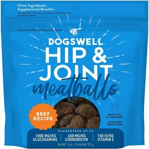 Dogswell Hip & Joint Beef Recipe Meatballs Treats for Dogs 14 oz
