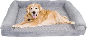 FERPOSH Orthopedic Dog Bed for Extra Large Breed Dogs, Waterproof Washable Pet Bed with High-Density Foam & Non-Slip Bottom, Comfortable XXL Cat and Dog Beds Grey