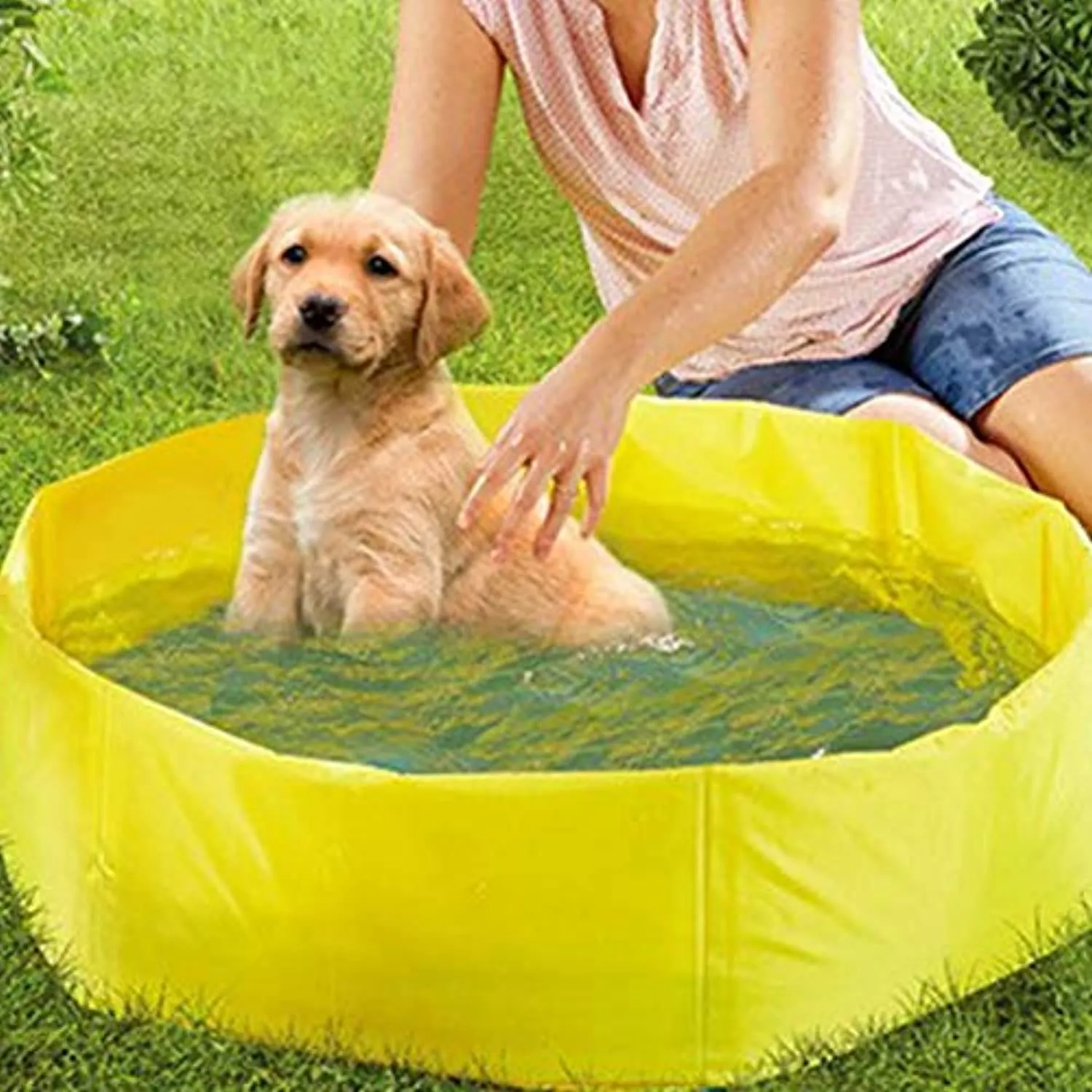 Foldable dog swimming pool, portable outdoor pet tub, foldable children's swimming pool