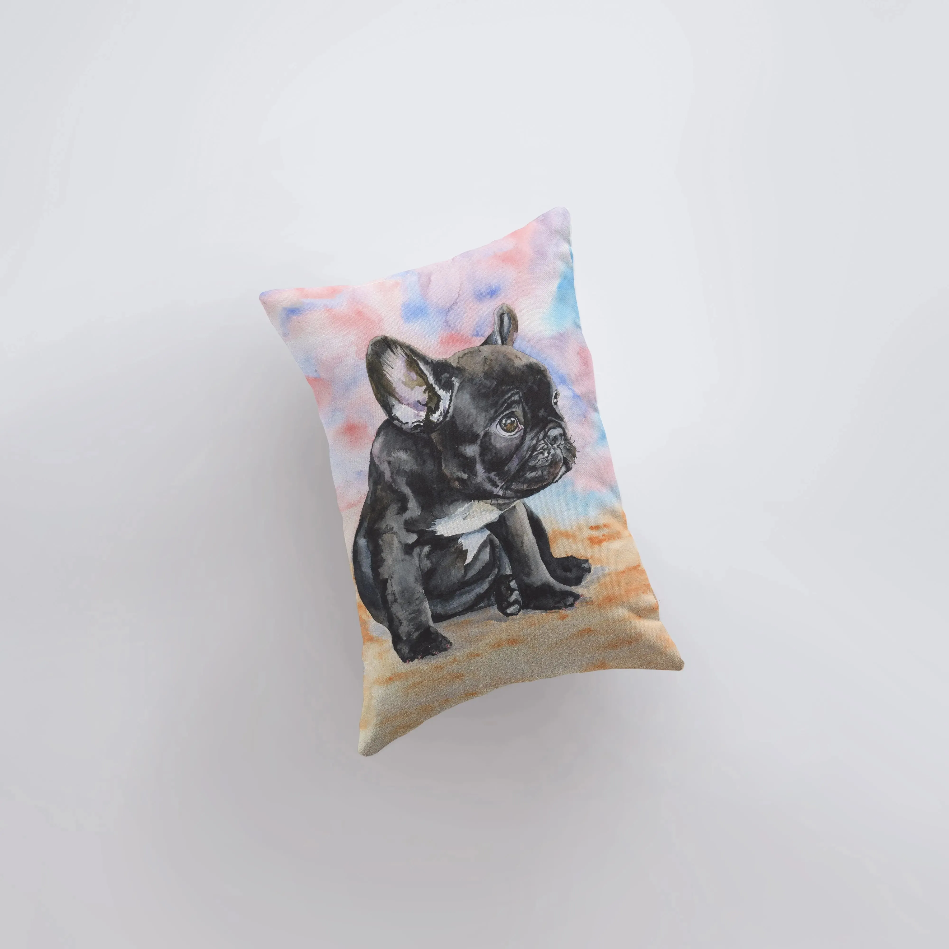 French Bulldog Puppy | Watercolor Bulldog | 12x18 | Pillow Cover | Home Décor | Dog Pillow | Dog Lover Gift | Dog Mom Gift