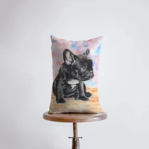 French Bulldog Puppy | Watercolor Bulldog | 12x18 | Pillow Cover | Home Décor | Dog Pillow | Dog Lover Gift | Dog Mom Gift