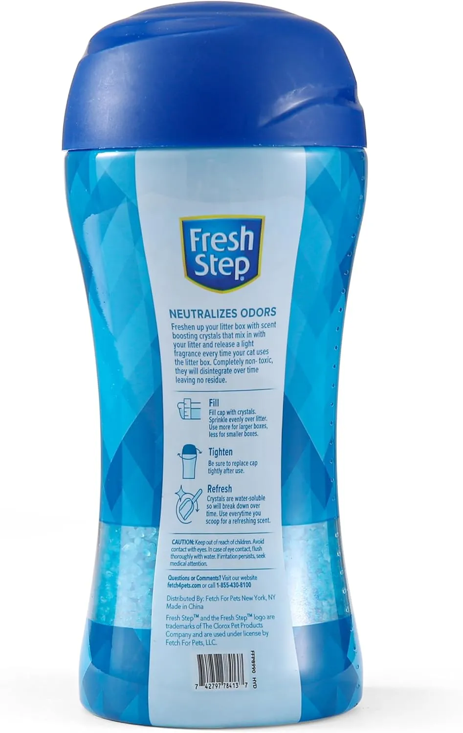 Fresh Step Cat Litter Crystals In Fresh Scent | Cat Litter Box Deodorizer | Combats Cat Odors and Neutralizes Smells to Keep Your Home Clean, 15 Ounces
