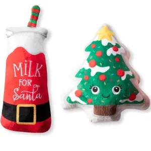 Fringe Dog Toy Holiday Santa Ready