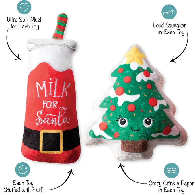 Fringe Dog Toy Holiday Santa Ready