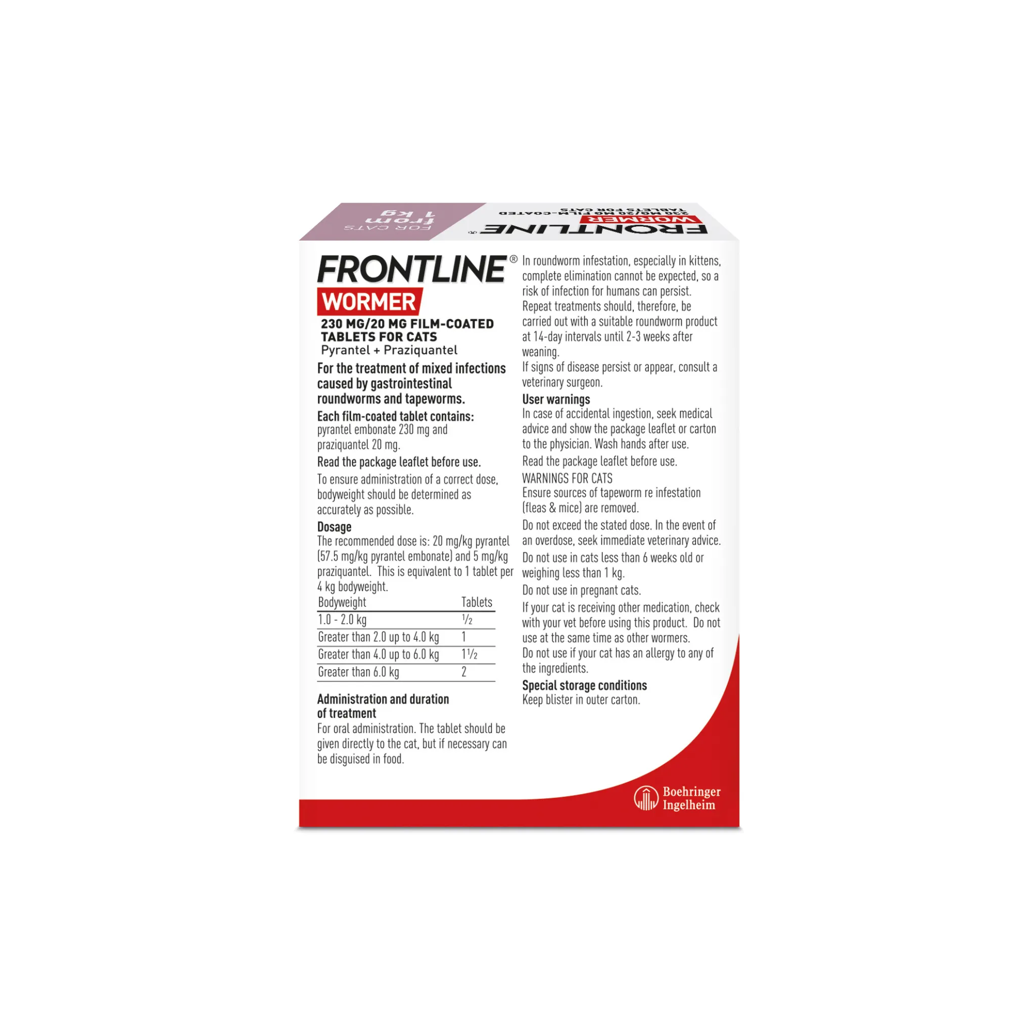 Frontline® Wormer For Cats - 2 Pack