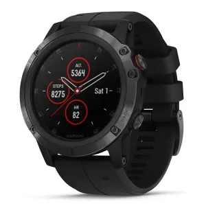 Garmin fenix 5X Plus Black w/DLC  Sapphire Quartz Dial Multisport GPS Smart Watch - 010-01989-00