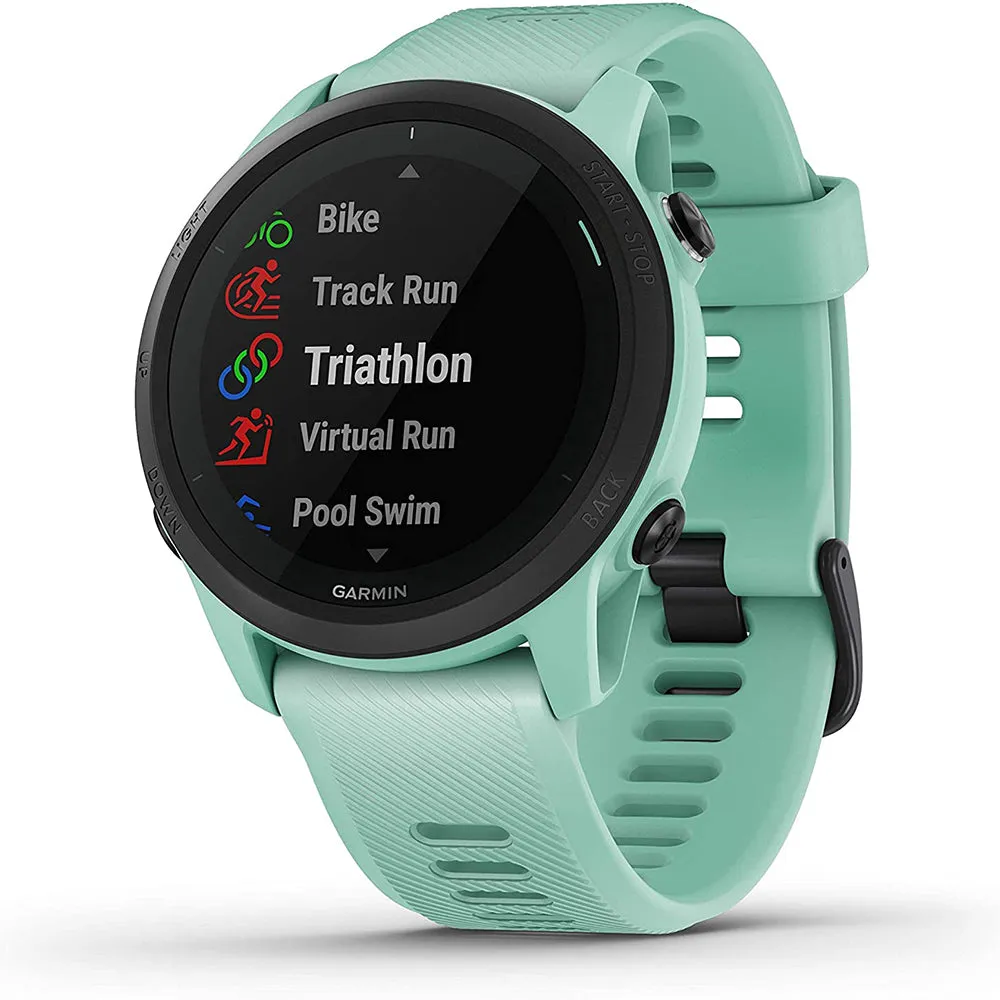 Garmin Forerunner 745 Neo Tropic Silicone Strap Digital Dial GPS Running and Triathlon Smart Watch - 010-02445-01
