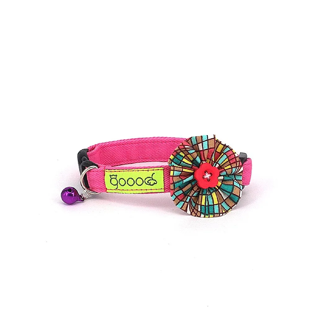 Goood Pet Collars Bloomie Handmade Cat Collar - Disco Night