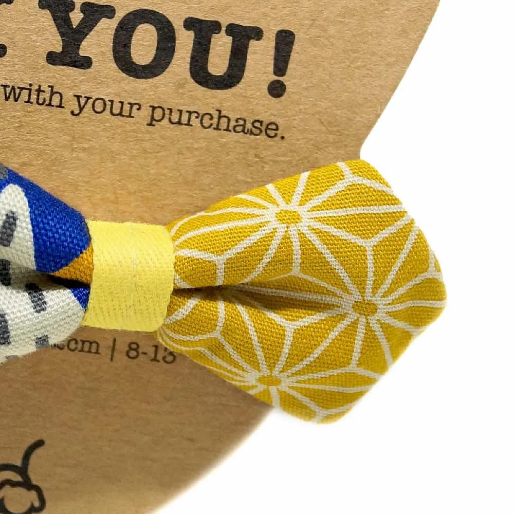 Goood Pet Collars Mighty Angled Bow Handmade Cat Collar - Golden Nature