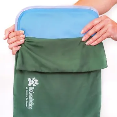 Green Pet Shop "COOL PET" Washable Pad Cover, Light Blue (Small-Extra Large)