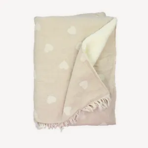 Have A Heart Fleece Lined Throw