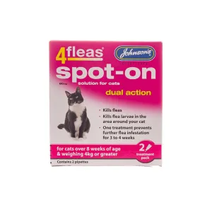 Johnson's 4fleas Spot-On For Cats Over 4kg - 2 Pack