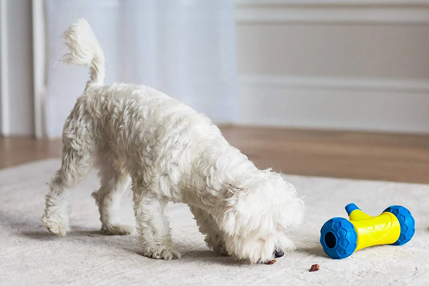 JW RoboBone Electronic Dog Treat Dispenser - Interactive Dog Toy