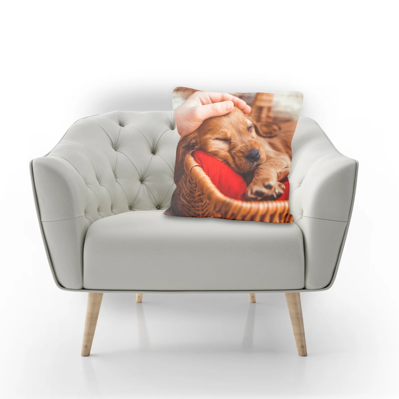 Love Dog Paw Custom Photo Pillow