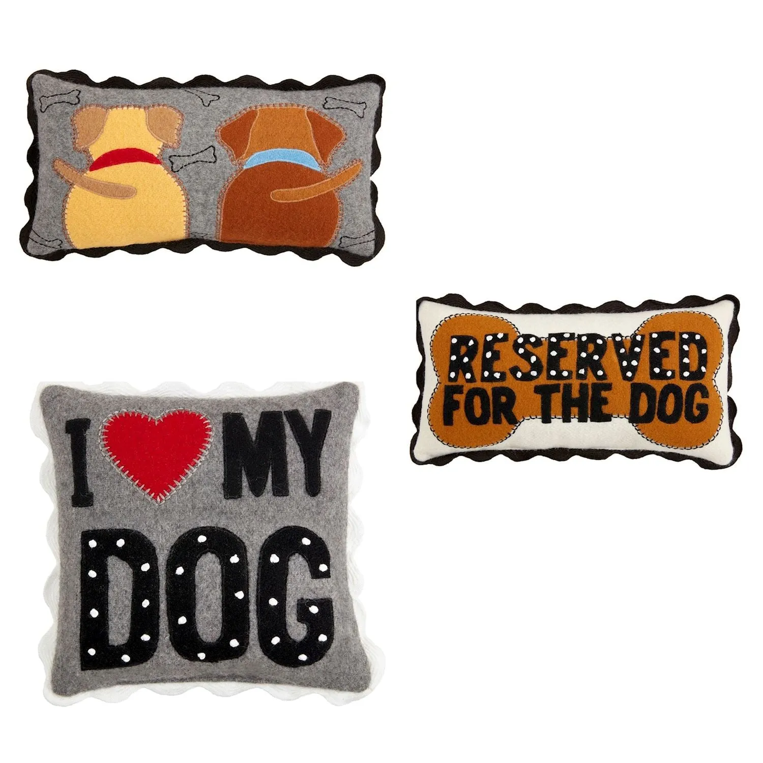 Mud Pie Mini Felted Tails Pillows