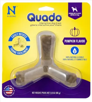 N-BONE QUADO INTERACTIVE DOG TREAT - PUMPKIN FLAVOR AVERAGE JOE (1 PACK)