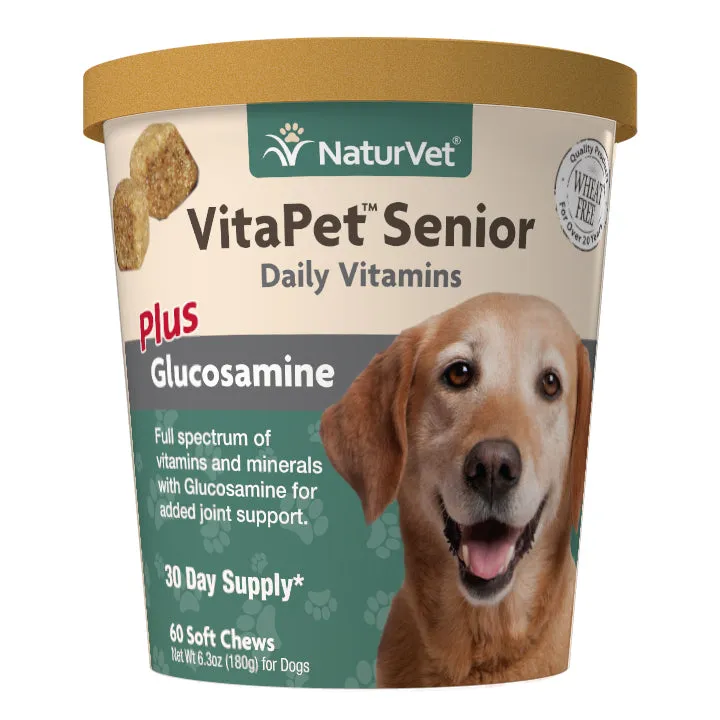 NaturVet VitaPet Senior Daily Vitamins plus Glucosamine 60 soft chews