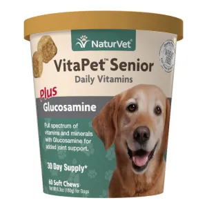 NaturVet VitaPet Senior Daily Vitamins plus Glucosamine 60 soft chews