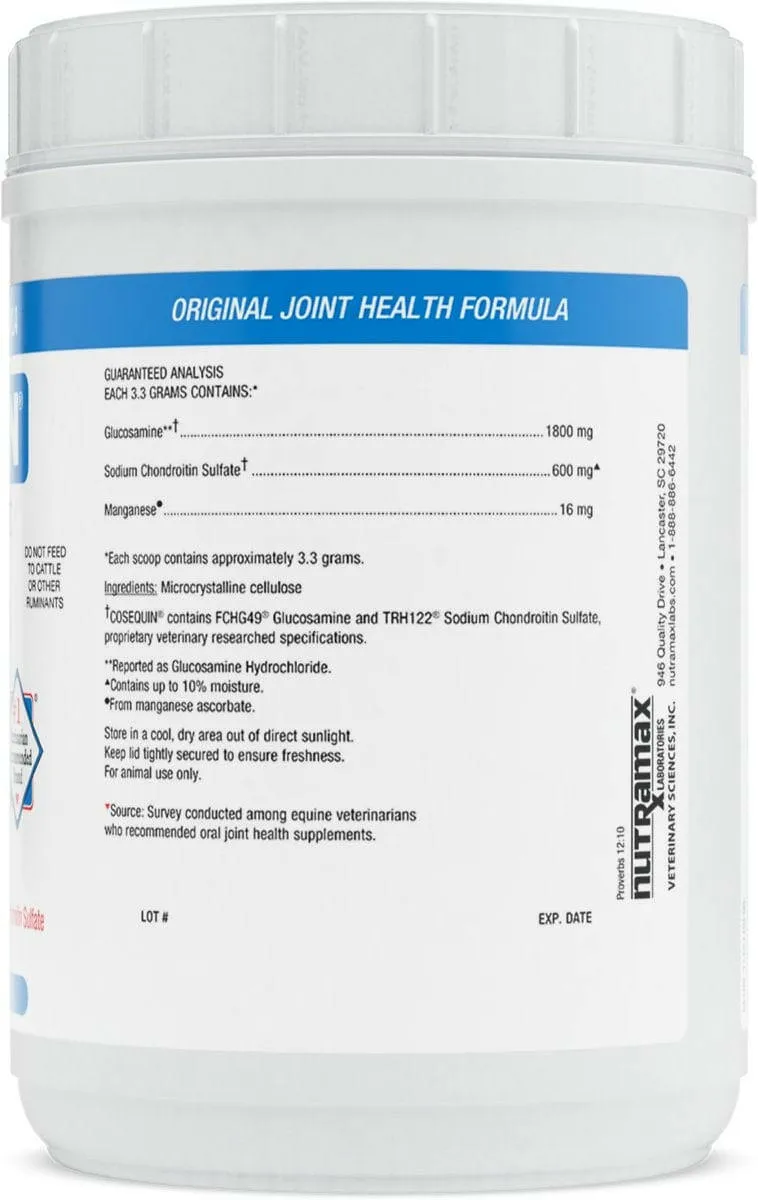 Nutramax Cosequin® Original Joint Health Supplement for Horses - Powder with Glucosamine and ChondroitinNutramax Cosequin Original Joint Health Supplement for Horses - Powder with Glucosamine and Chondroitin
