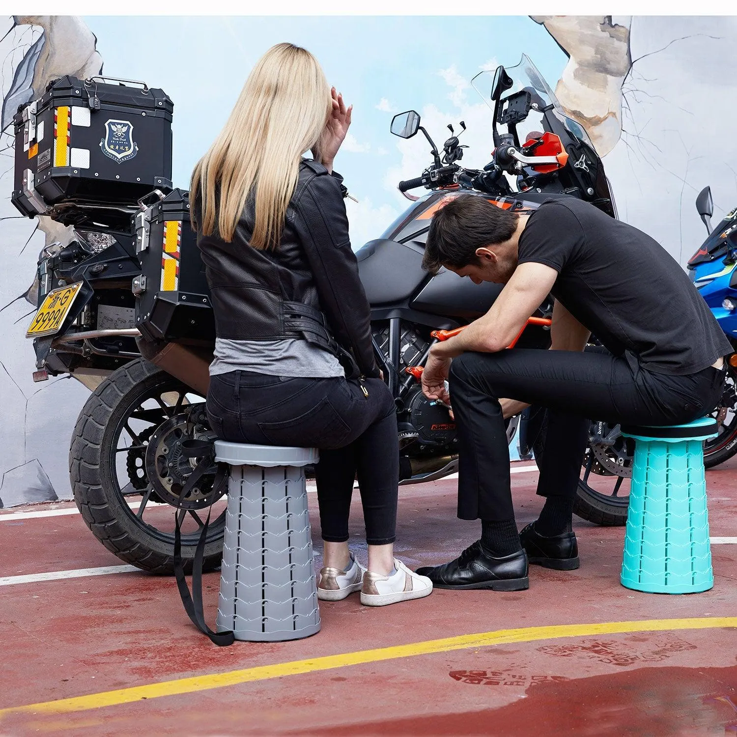 Portable Telescoping Stool Foldable for Fishing Hiking