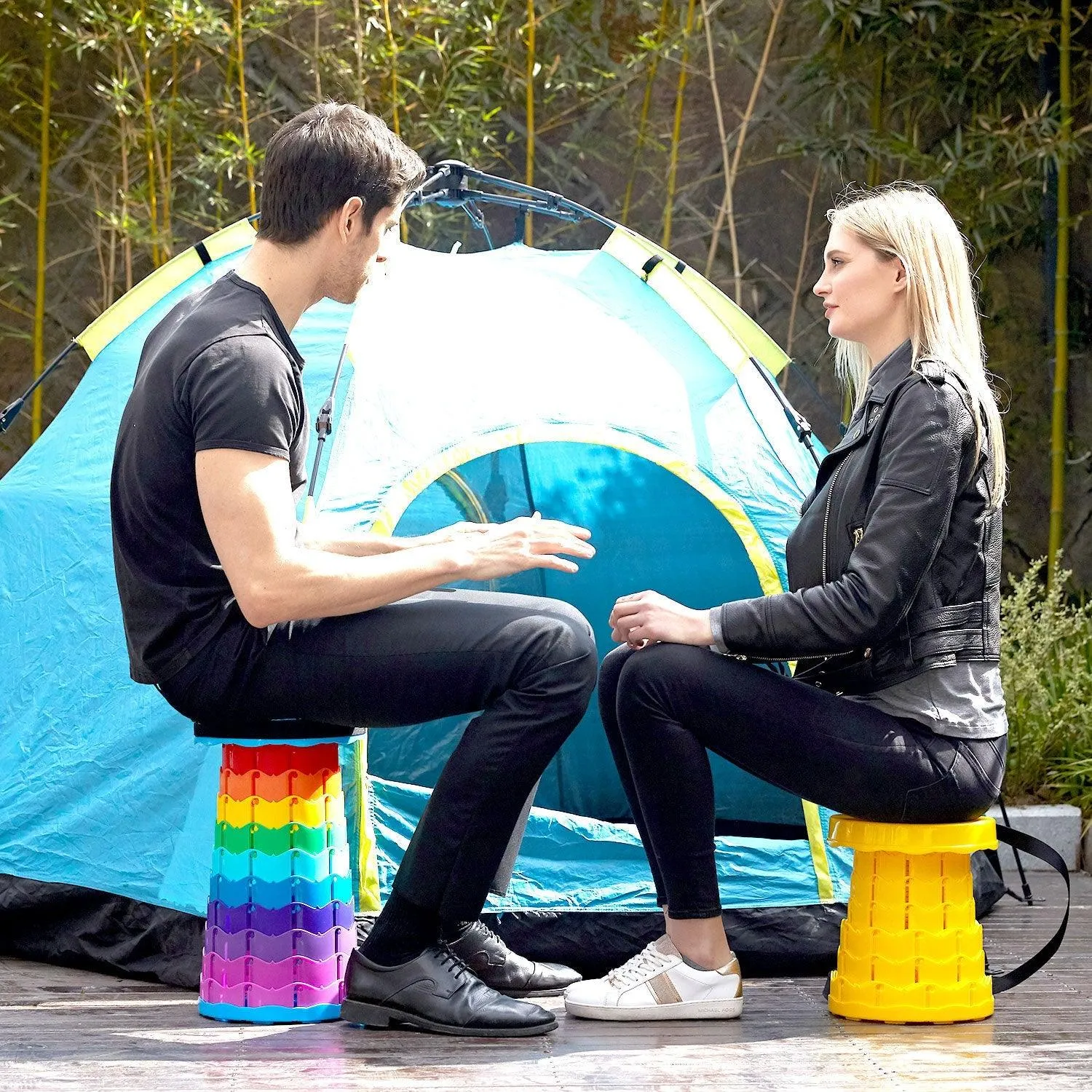 Portable Telescoping Stool Foldable for Fishing Hiking