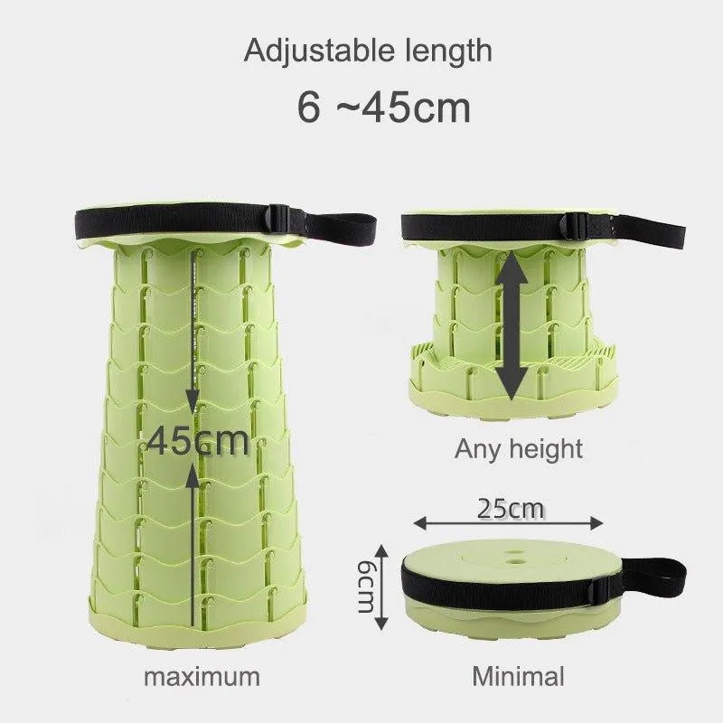 Portable Telescoping Stool Foldable for Fishing Hiking